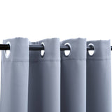 Vidaxl Vorhang Blackout mit Metallringen 2 ST 140x175 cm Grau