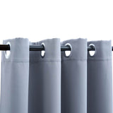 Vidaxl Vorhang Blackout mit Metallringen 2 ST 140x245 cm Grau
