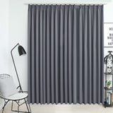 Vidaxl Curtain Blackout con ganci 290x245 cm grigio