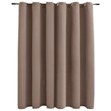 Vidaxl -Vorhang verdammt mit Metallringen 290x245 cm Taupe