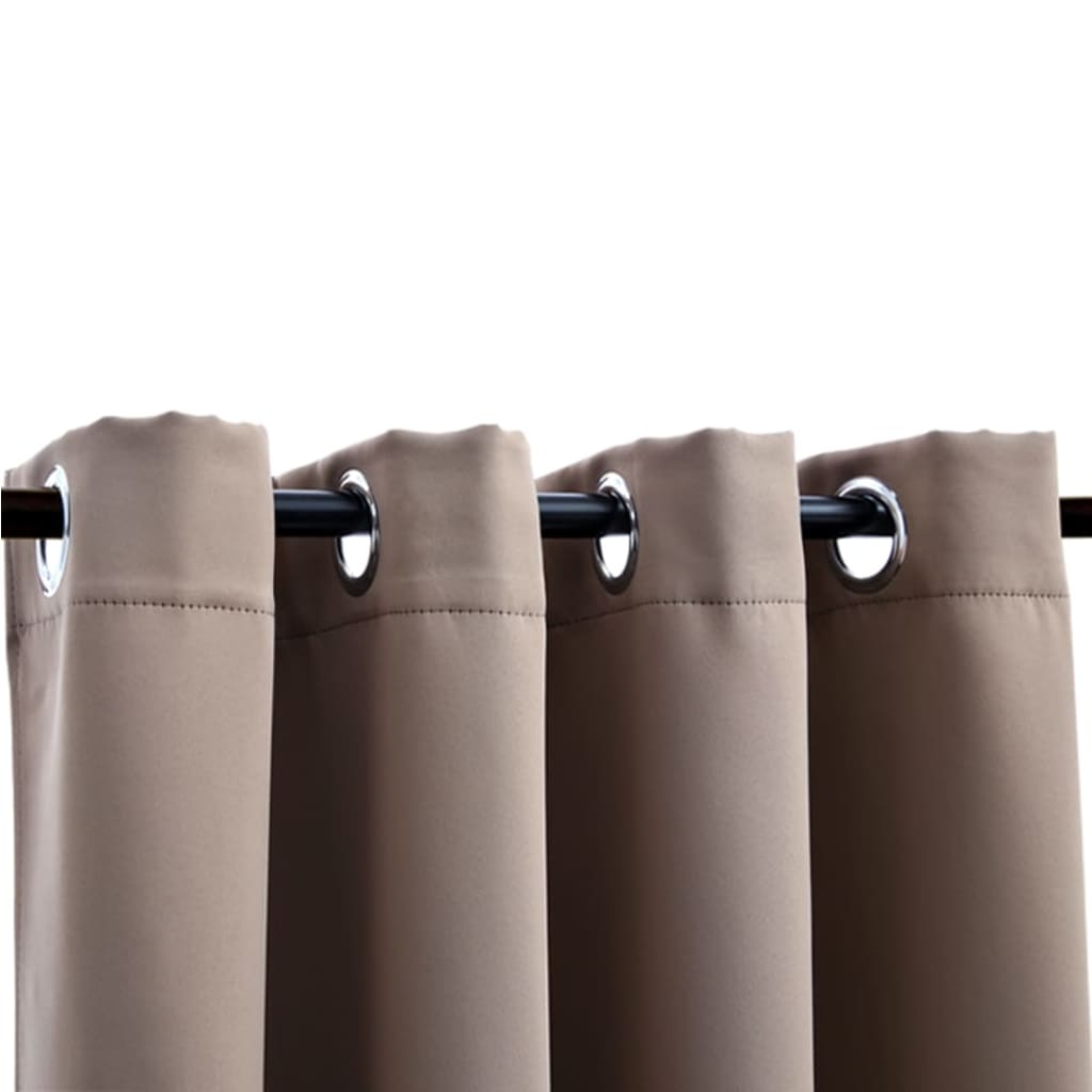 Vidaxl Curtain Damning with Metal Rings 290x245 cm taupe