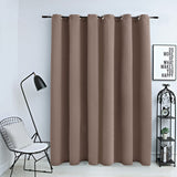 Vidaxl zavesa prekleta s kovinskimi obroči 290x245 cm taupe