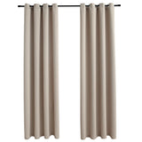 Vidaxl gardin fordømmet med metalringe 2 St 140x245 cm beige