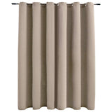 Vidaxl gardin fordømmet med metalringe 290x245 cm beige