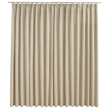 Vidaxl -gardin blackout med krokar 290x245 cm beige