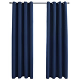 Vidaxl Vorhang verdammt mit Metallringen 2 ST 140x175 cm Blau