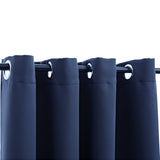 Vidaxl -Vorhang verdammt mit Metallringen 290x245 cm blau