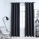 Vidaxl -gardiner Blackout med ringar 2 ST 140x175 cm Anthracite