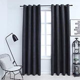 Vidaxl -gardiner Blackout med ringar 2 ST 140x245 cm Anthracite