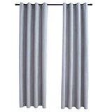 VIDAXL -Vorhang mit Metallringen 2 ST 140x175 cm Grau