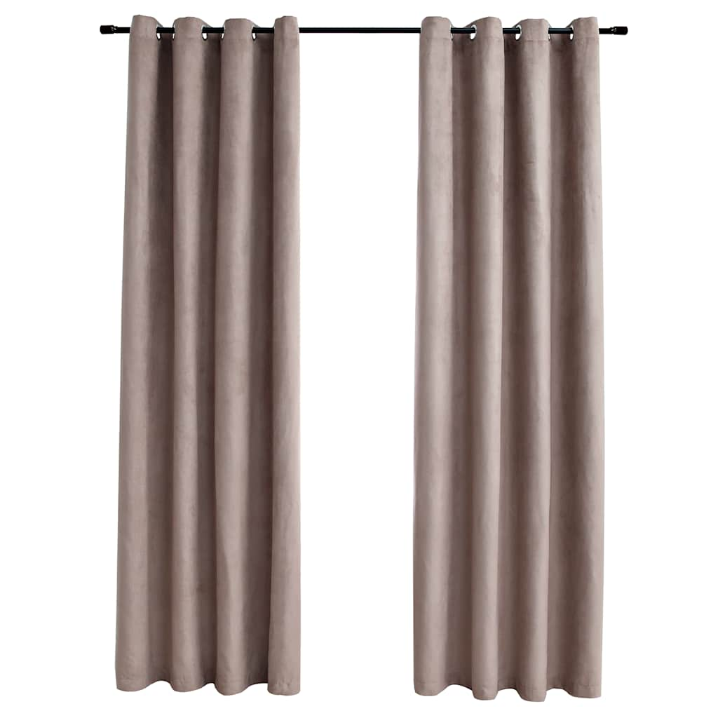 Kurtyna vidaxl potępiająca metalowe pierścienie 2 ST 140x225 cm Taupe