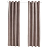 Kurtyna vidaxl potępiająca metalowe pierścienie 2 ST 140x225 cm Taupe