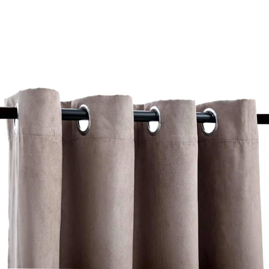 Kurtyna vidaxl potępiająca metalowe pierścienie 2 ST 140x225 cm Taupe