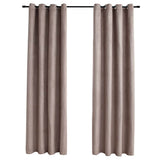 VIDAXL -Vorhang mit Metallringen 2 ST 140x245 cm Taupe