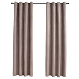 Kurtyna vidaxl potępiona metalowymi pierścieniami 2 ST 140x245 cm Taupe