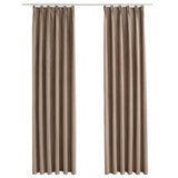 VIDAXL -Vorhänge Blackout mit Haken 2 PCs 140x175 cm Taupe