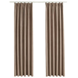 VIDAXL -Vorhänge Blackout mit Haken 2 ST 140x225 cm Taupe