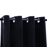 Vidaxl Curtain blackout with rings 2 st 140x225 cm velvet black