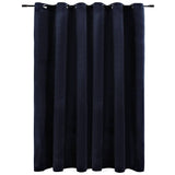Vidaxl Vorhang Blackout mit Ringen 290x245 cm Samt schwarz