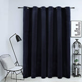 Vidaxl Vorhang Blackout mit Ringen 290x245 cm Samt schwarz