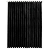 Vidaxl Vorhang Blackout mit Haken 290x245 cm Samt schwarz