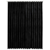 Vidaxl Curtain Blackout s háčky 290x245 cm Velvet Black