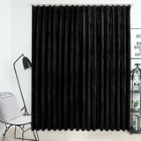 Vidaxl Curtain Blackout s háčky 290x245 cm Velvet Black