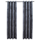 Vidaxl -Vorhang Blacking Ringe 2 ST 140x175 cm Samt -Anthrazit