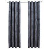 Vidaxl Curtain blackout with rings 2 st 140x245 cm velvet black