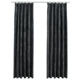 Vidaxl Cardinen Blackout 2 STS mat Hooks 140x225 cm Velvet Anthracite