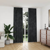 VIDAXL -Vorhänge Blackout 2 STs mit Haken 140x245 cm Samt Anthrazit