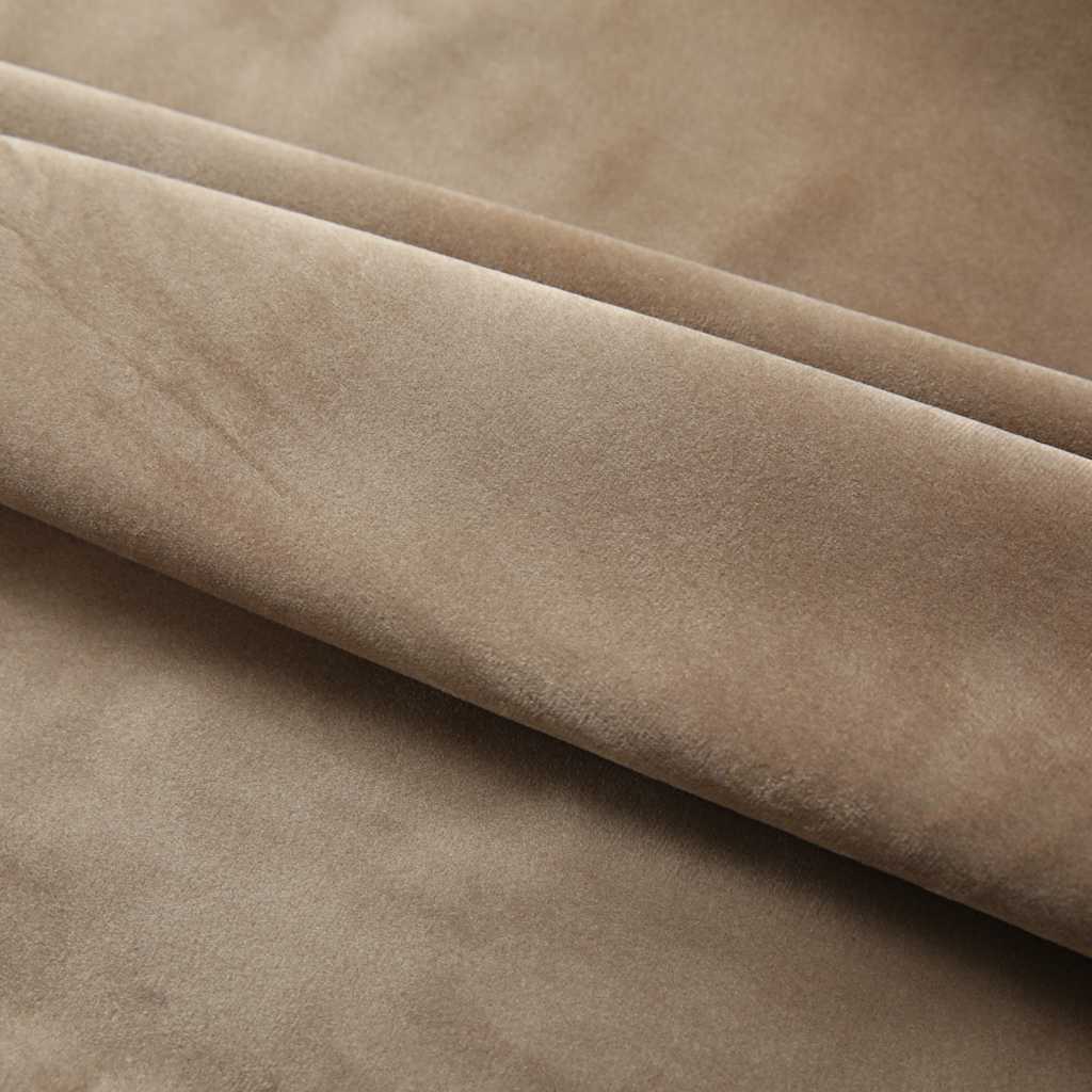 Vidaxl -gardiner Blackout 2 st med krokar 140x245 cm Velvet Beige