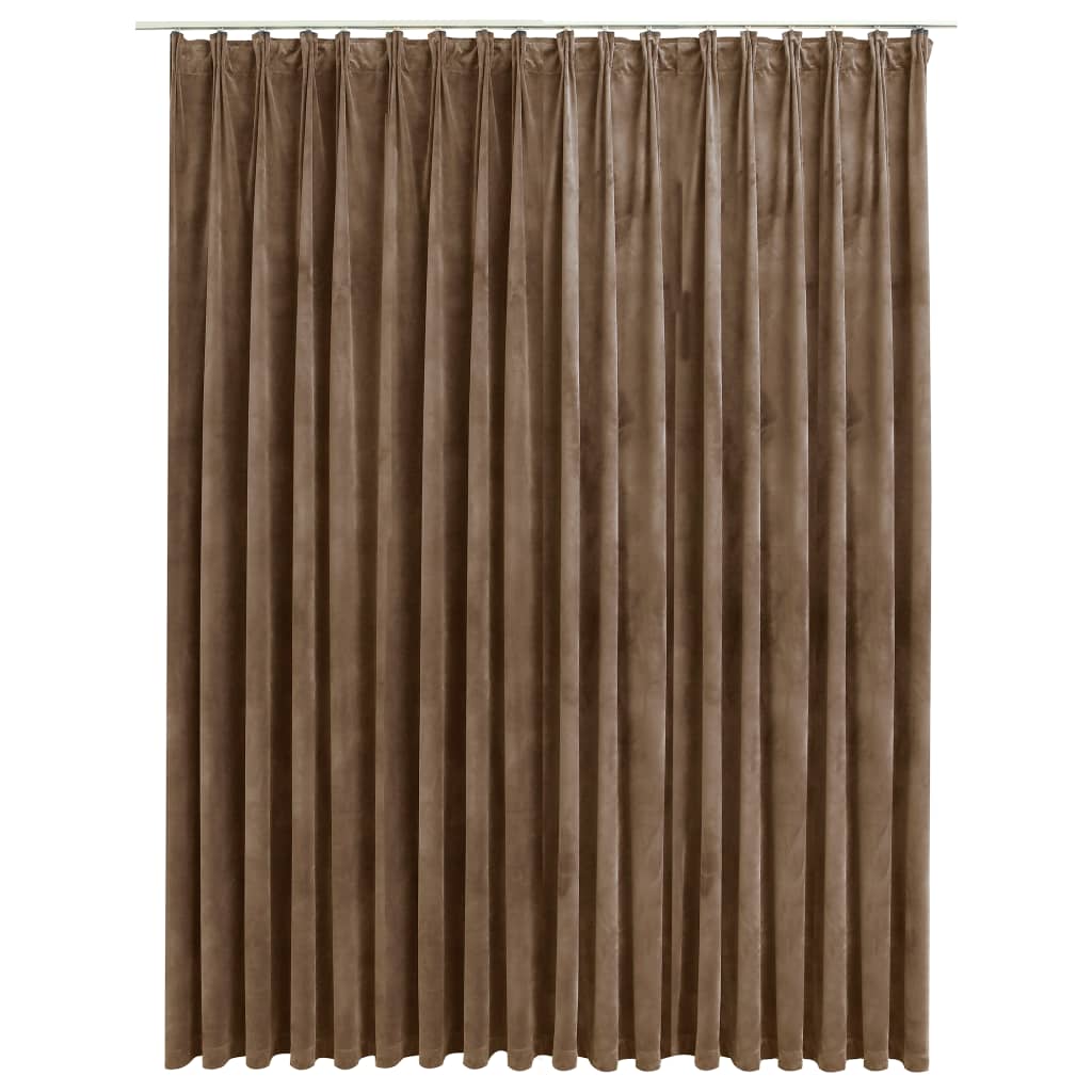 Vidaxl Curtain Blackout z haczykami 290x245 cm Velvet Beige