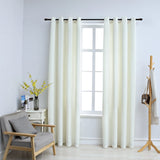 Vidaxl Curtain Blactaut z pierścieniami 2 St 140x225 cm aksamitne krem