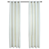 VIDAXL -Vorhang verdammt mit Ringen 2 ST 140x245 cm Samtcreme