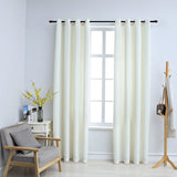 Vidaxl Curtain Damaning s prsteny 2 st 140x245 cm sametový krém