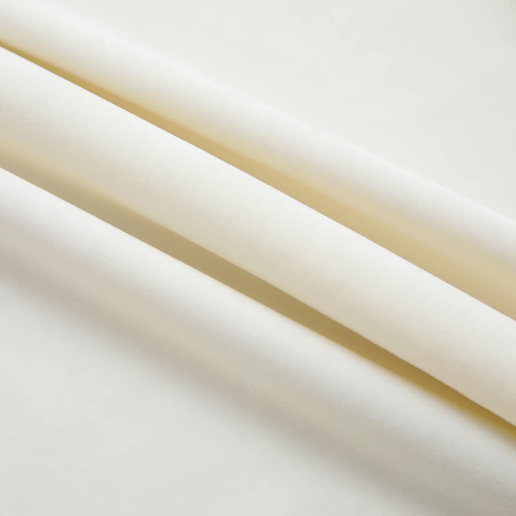 VIDAXL -Vorhänge Blackout 2 STs mit Haken 140x225 cm Samtcreme