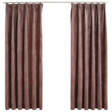 VIDAXL -Vorhänge Blackout 2 STs mit Haken 140x175 cm Velvet Pink