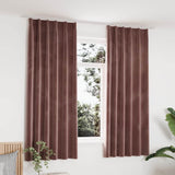 VIDAXL -Vorhänge Blackout 2 STs mit Haken 140x175 cm Velvet Pink