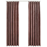 VIDAXL -Vorhänge Blackout 2 STs mit Haken 140x225 cm Samtrosa