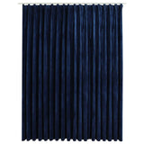 Vidaxl Curtain Blackout con ganci 290x245 cm blu di velluto