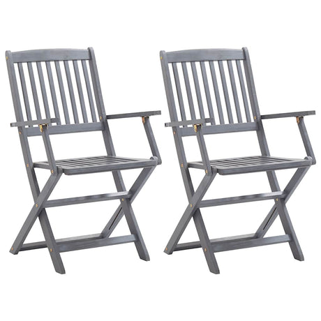 Vidaxl tuinstoelen inklapbaar 2 st massief acaciahout