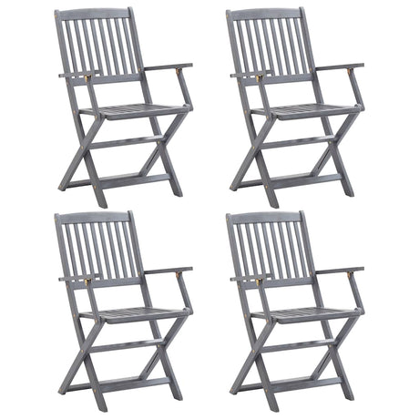 Vidaxl tuinstoelen inklapbaar 4 st massief acaciahout