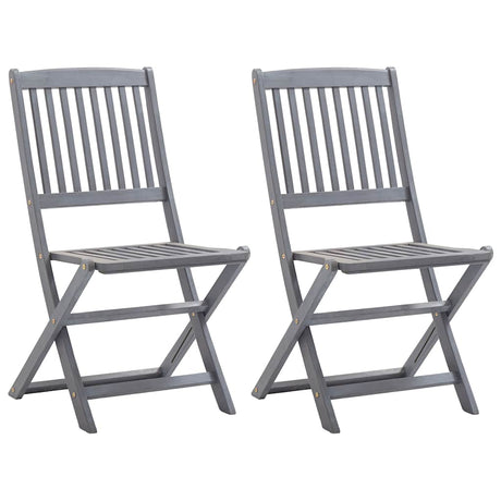 Vidaxl tuinstoelen inklapbaar 2 st massief acaciahout
