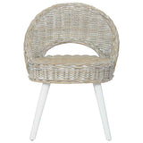 Vidaxl fauteuil kubu rattan wit