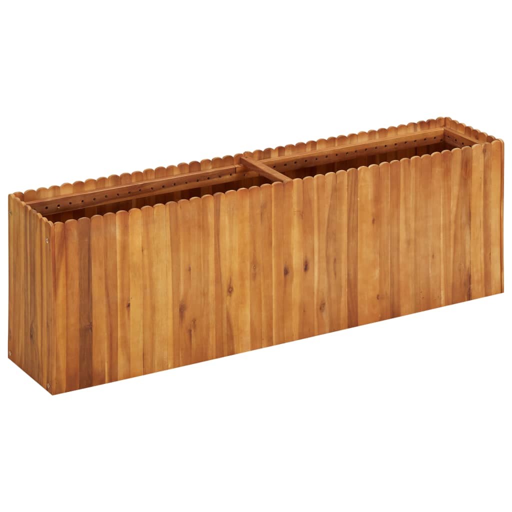 VidaXL Planter raised 150x30x50 cm Solid Acaciahout