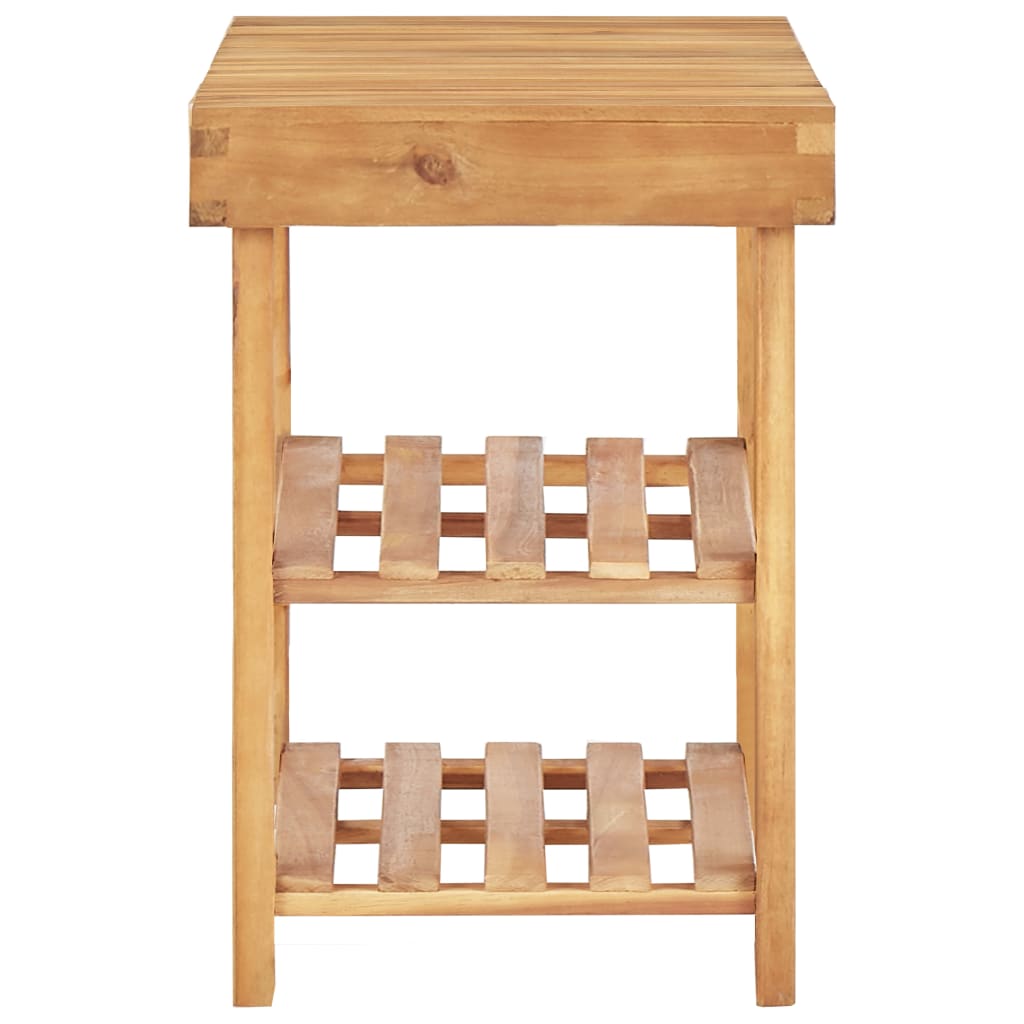 Vidaxl Shoe Rack 70x32x46 cm Solid Acacia Wood