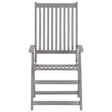 Vidaxl tuinstoelen 2 st verstelbaar massief acaciahout grijs