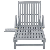 Vidaxl ligbed massief acaciahout grijs