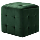 Vidaxl poef 2 st 30x30x30 cm fluweel groen